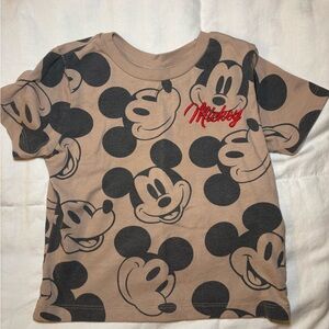 Disney Mickey Mouse Kids T-Shirt - Brown and Black
